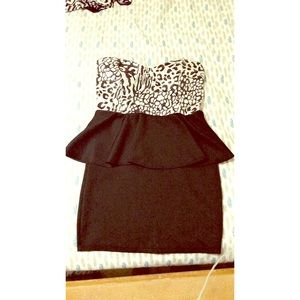 Black and white body con dress